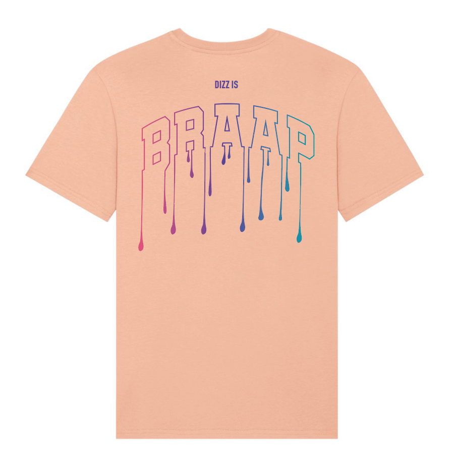 T-Shirt Braap - Fraiche Peche - Color Drop